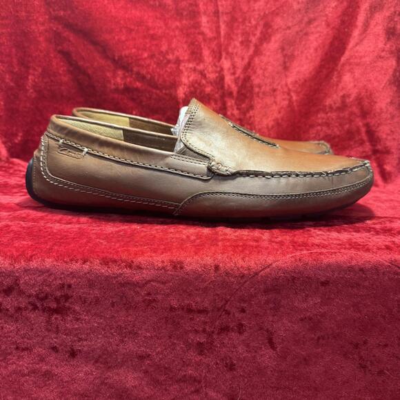 Men\'s Brown Leather Loafers Slip-Ons by Clarks main image 6